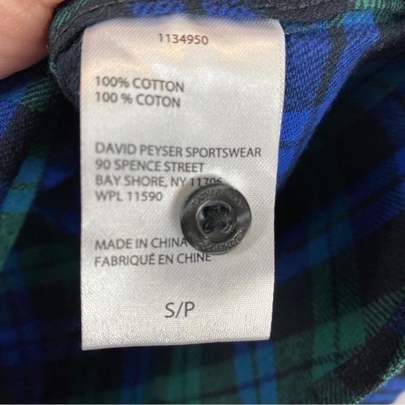 Weatherproof Vintage Plaid Flannel Cotton Outdoor Button Down Shirt Small Blue - Picture 7 of 9